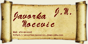 Javorka Močević vizit kartica